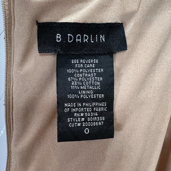 NWT B. Darlin Gold Lace Red A-Line Dress $79 - Picture 7 of 7